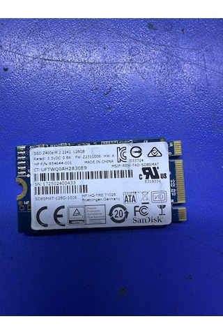 Sandısk Ssd Z400s 128gb 600mbps/440mbps Sd8smat-128g Ssd M2 Sata 2242 854644-001 1