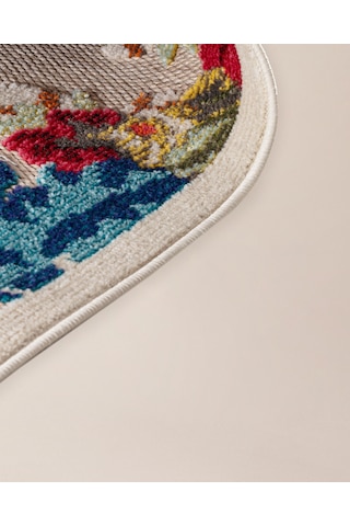 Madame Coco Flavigny Oval Halı - Koyu Bej/kahverengi - 160x230 Cm 8684427189771 Çok Renkli