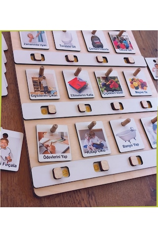Ankebut Montessori Büyük Boy Sorumluluk Alma Beceri Ve Görev Tablosu Günlük Rutinim