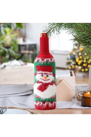 Pazly Yılbaşı Suntek Şişesi Şarap Noel-kardan-adamı Kapağı, El Sl