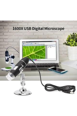 Pazly 1600x Usb Dijital Mikroskop - 8 Led, Manuel Odak, Hd Görüntü, Taşınabilir