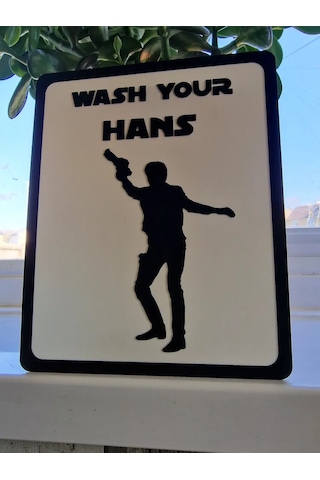 Wash Your Hans Star Wars Temalı Banyo Tuvalet Duvar Süsü Dekor