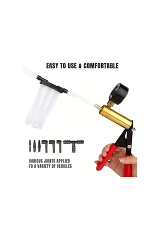 Xuweiwei 1 Adet Alüminyum Manuel Vakum Pompası Seti Red Set Arazi Araçları İçin El Tipi Fren Tamir Seti Vakum Test Ve Fren Hidroliği Değişimi