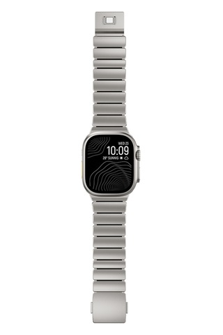 Watch 7 45mm Zore Krd-152 Titanyum Silikon Kordon - Gri-turuncu