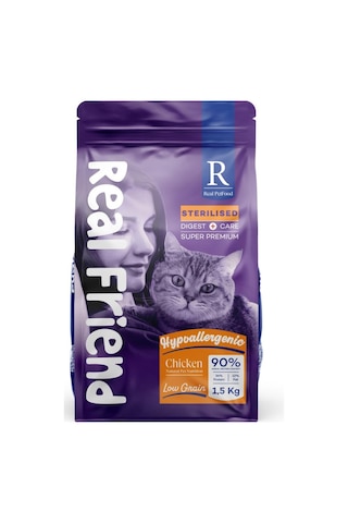 Real Friend Digest Care Hypoallergenic Sterilised Chicken 34/12 Kedi Maması 1,5 Kg