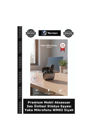 Premium Mobil Aksesuar Ses Ünitesi Stüdyo Eşyası Yaka Mikrofonu Wm03 Siyah