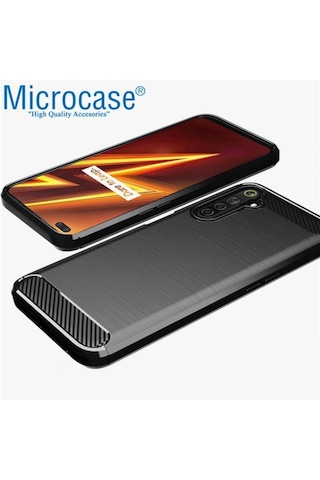 Microcase Realme 6 Pro Brushed Carbon Kilif 438851138