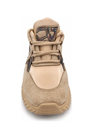 Papucumun Dünyası Kadın Modern Chunky Taban Yumuşak İç Yapılı Günlük Sneaker Bej
