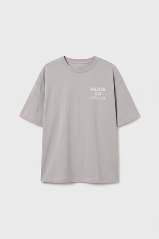 Taş Oversize Kısa Kollu Baskılı Kız Çocuk T-shirt - 75175