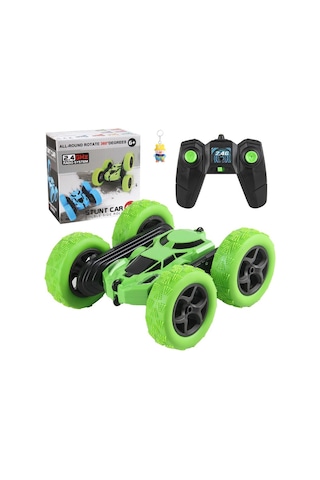 Seher Uzaktan Kumandalı Takla Atan Araba 360 Derece Döner Full Fonksiyonlu Araba Yeşil Renkli