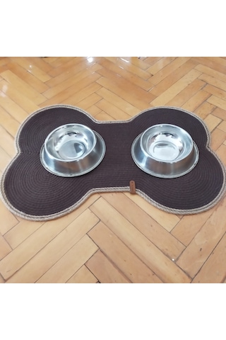 Kedi Köpek Kemik Şekli Mama Altlığı/evcil Hayvan Mama Paspası