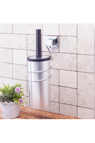 Geseus Yapışkanlı Klozet Fırçası Krom Ef094