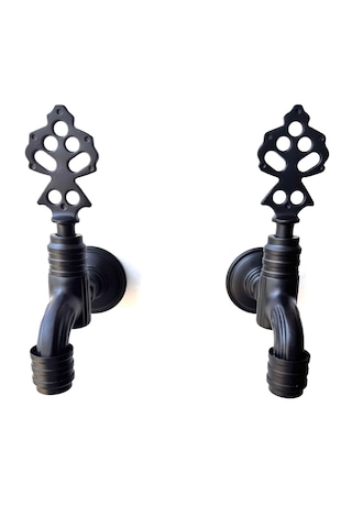 Lpd İkili Osmanlı Musluğu Perlatörlü Siyah Mat Siyah