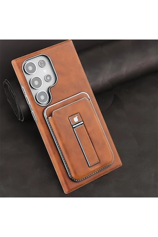 Turcoshop11 Samsung Galaxy S23 Ultra Manyetik Kapaklı Kılıf Dikme Standlı Koruma