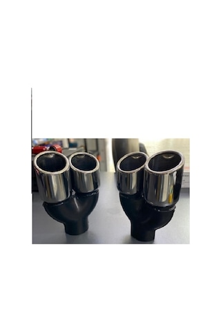 76 Mm Çiftli İçi Boş Egzoz Ucu Sağ Sol Takım Iki Adet