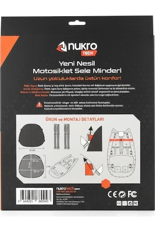 Nukrotech Cruiser-x Pro Yeni Nesil Motosiklet Sele Minderi Siyah