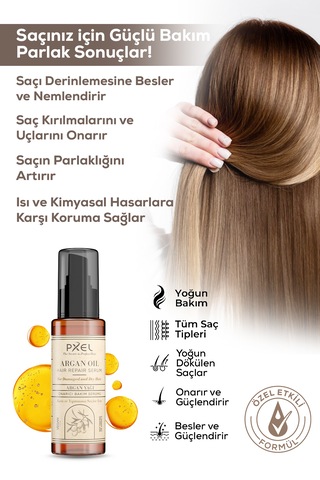Pxel Argan Yağlı Saç Onarıcı Serum 75 ML