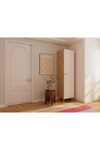 Harput Çok Amaçlı Tek Kapaklı Banyo Dolabı Lefkas Lefkas Meşe