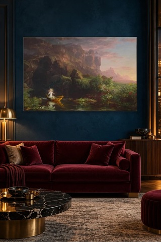 Fida Thomas Cole Hayat Yolculuğu Çocukluk Canvas Tablo Çok Renkli