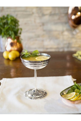 Bakır Kadeh Dilimli Model Gümüş Renk 2'li