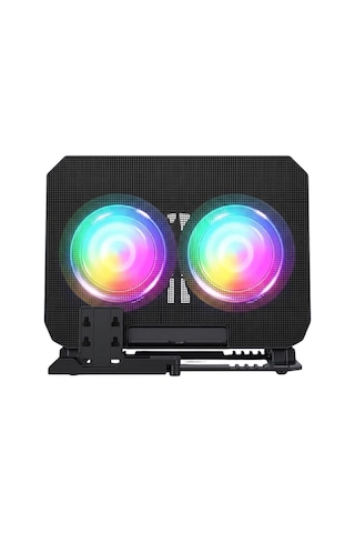 Çift Fanlı Laptop Soğutucu Rgb Işıklı Sessiz Notebook Standı - Lisinya