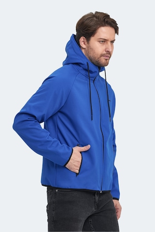 Slazenger Rangı Erkek Kapüşonlu Saks Mavi Mont & Kaban Saks Mavi