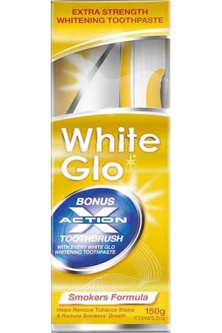 White Glo Sigara Lekelerine Karşı Beyazlatıcı Diş Macunu 150 G + Diş Fırçası