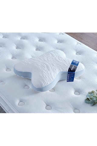 Doqu Visco Kelebek Yastık 055x046 Beyaz