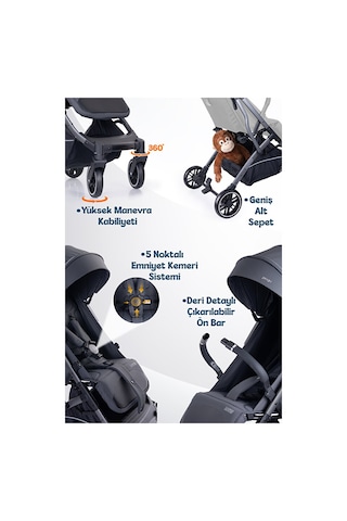Prego Lotus Pro Kabin Boy Bebek Arabası - Tek Elle Katlanır -hafif -uv Tenteli -yağmurluk-ayak Örtüsü-kılıf