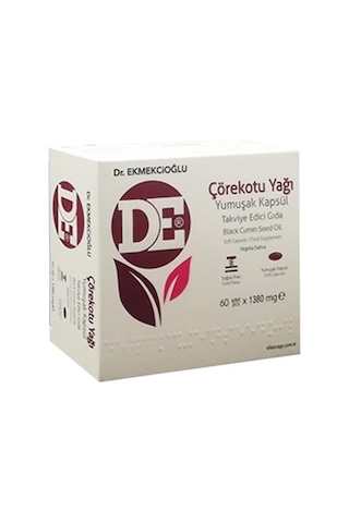 Dr.Ekmekcioğlu Çörekotu Yağı Kapsülü 1380 Mg 60 Adet Dr.Ekmekcioğlu Çörekotu Yağı Kapsülü 1380 Mg 60 Adet