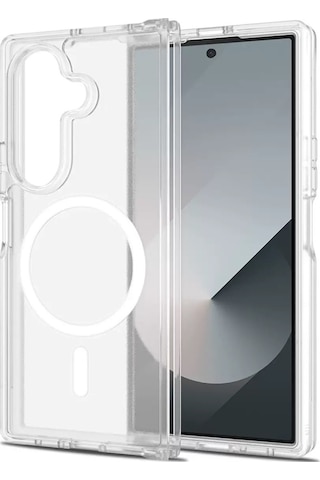 Samsung Galaxy Uyumlu Z Fold 7 Kılıf Sert Yapılı Ve Şeffaf Sararmaz Premium Silikon Kapak Ryc/embos Şeffaf