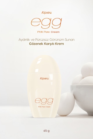 Cilde Aydınlık Ve Pürüzsüz Görünüm Kazandıran Gözenek Karşıtı Krem A'pıeu Egg Pha Pore Cream 11598371
