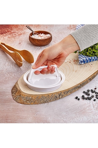 Plastlife Hamburger Köfte Kalıbı Beyaz