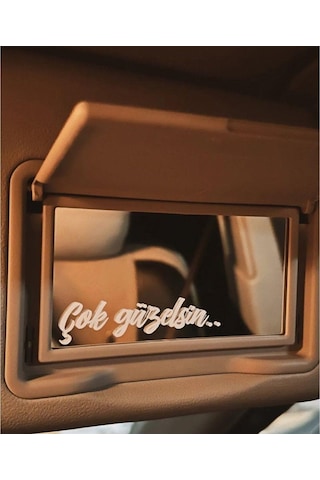 Çok Güzelsin Araba Güneşlik Ayna Yazısı Sticker 8cm X 2cm