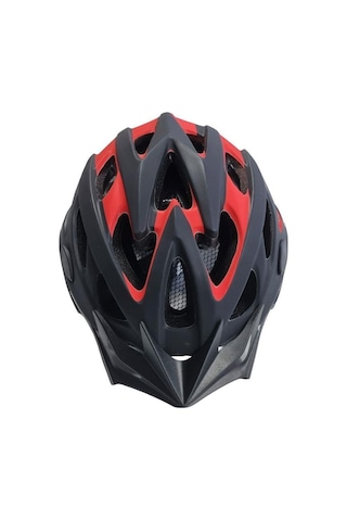 Raptor Kask Mv29 Arka Led Lambalı Fileli Mtb Bisiklet Kaskı Large Beden Siyah Kırmızı