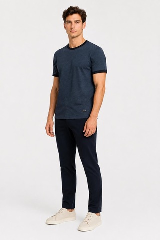 Alexandergardi Yaka Detaylı T-shirt Koyu Lacivert