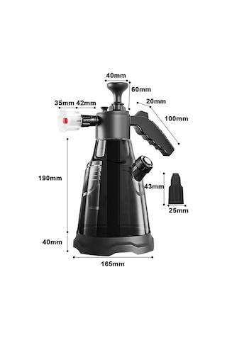 Geeksen El Tipi Köpük Püskürtücü - Araba Yıkama Ve Bitki Sulama İçin 2 Nozullu Pratik Sprey