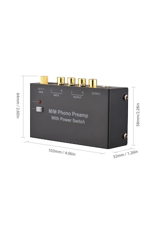 Jms Güç Anahtarlı M/m Fono Ön Amplifikatör Rca'lı Ultra Kompakt Fono Ön Amplifikatör Döner Tablalı Preamp