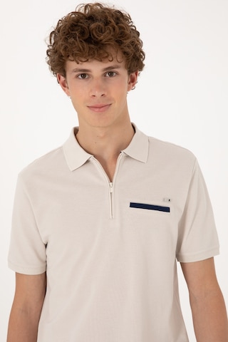 U.S. Polo Assn. Erkek Regular Fit Fermuarlı Taş Tişört 50306788-VR049
