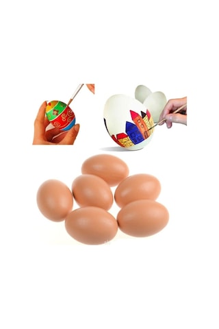 Sahte Tavuk Yumurtası Yapay Beyaz Plastik Yumurta 10 Adet