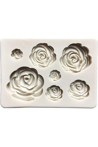 2 Adet Gül Çiçekleri Silikon Kalıpları Kek Çikolata Kalıbı Düğün Pembe