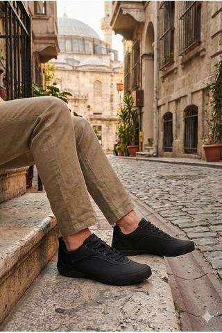 M.P 252 7332 Rahat Esnek Sneaker Erkek Ayakkabı Siyah