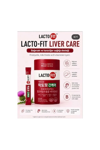 Lacto-fit Liver Care Probiyotik, Milk Thistle Ve B Vitaminleri İçeren Takviye Edici Gıda 60 Saşe 120 G