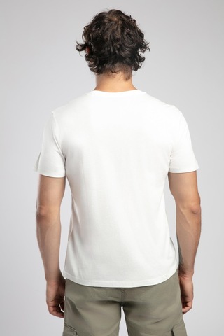 Lee Cooper Nelli Erkek O Yaka T-shirt Ekru-19934 Ekru