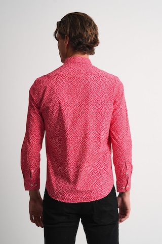 Alexander Gardi Alexandergardı Desenli Slim Fit Erkek Gömlek Pembe
