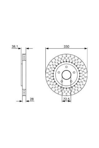 Fiat Freemont 2.0mjet 2011-2015 Bosch Ön Disk 330mm 2 Adet
