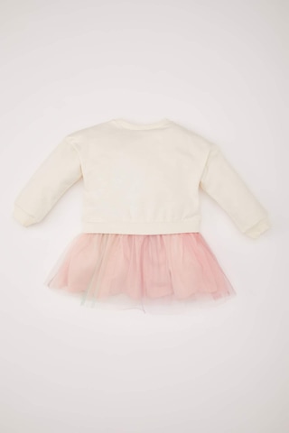 DeFacto Kız Bebek Barbie Uzun Kollu Tül Elbise D9584A525SPER233 Ekru