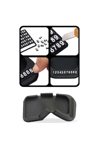 Araç İçi Kaydırmaz Ped 3d Numaratör Telefon Tutuculu Fr313