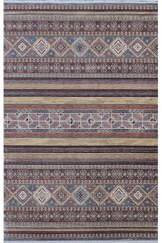Artemis Halı Bella 06476e Lacivert Terra Bohem Retro Tarz İpek Halı