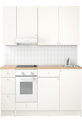 Ikea Beyaz Pratik Mutfak Dolabı 220x61x220 Cm